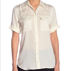 Equipment Slim Signature Short Sleeve Silk Shirt
